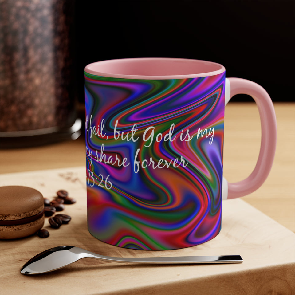 71CMSM  Colorful Marble Psalms 73:26 Mug