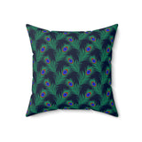 34PCF  Peacock Feather Pillow