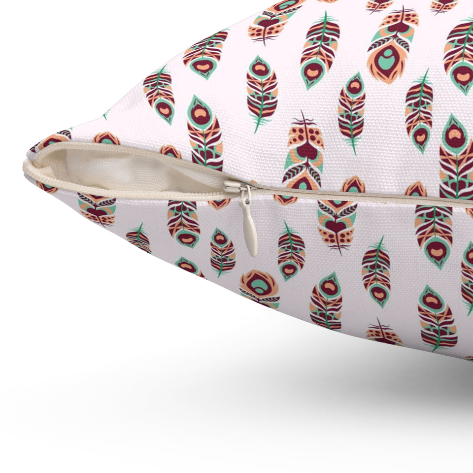 37PCF  Peacock Feather Pillow