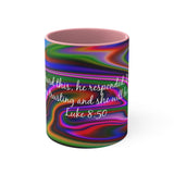 74CMSM  Colorful Marble Luke 8:50 Mug