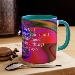 83CMSM  Colorful Marble Isaiah 25:1 Mug