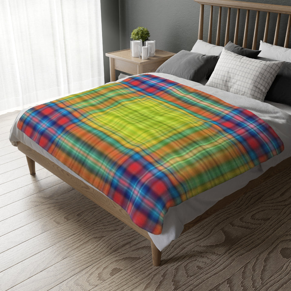 64CB  Colorful Plaid Blanket