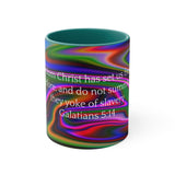 29CMSM  Colorful Marble Galatians 5:14 Mug