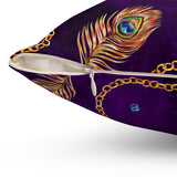 39PCF  Peacock Feather Pillow