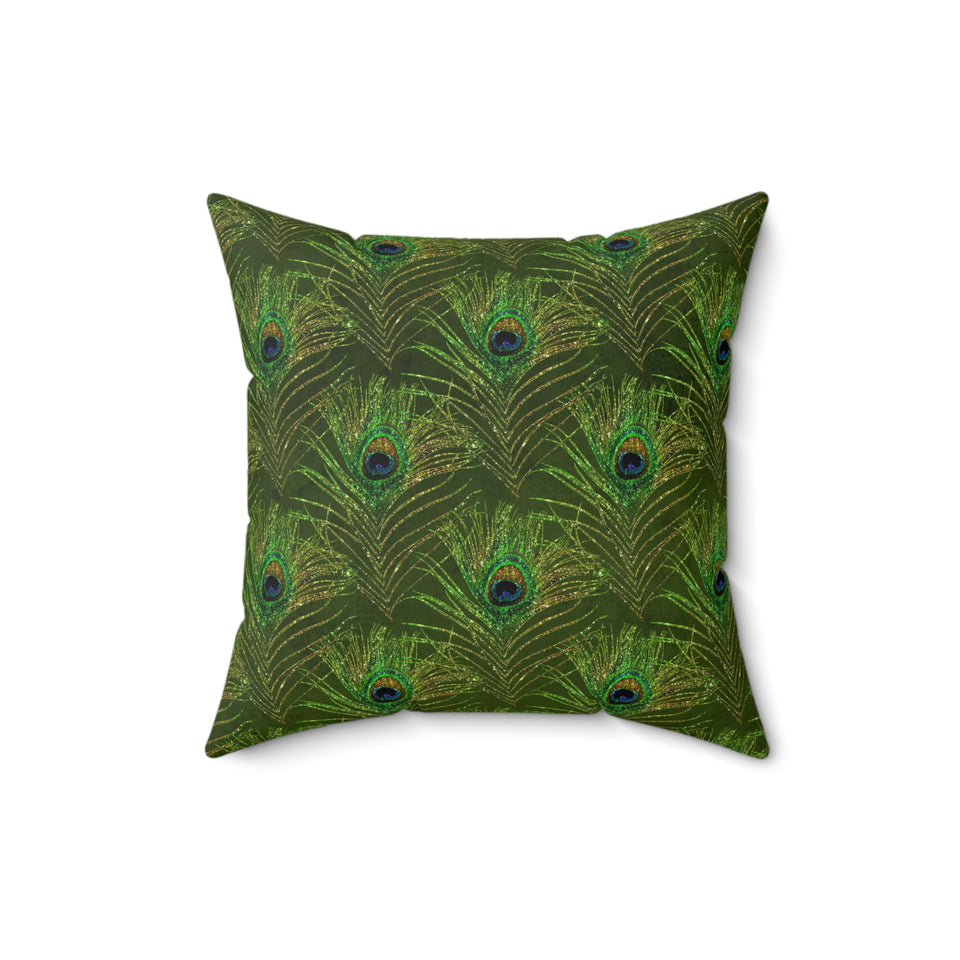 6PCF  Peacock Feather Pillow