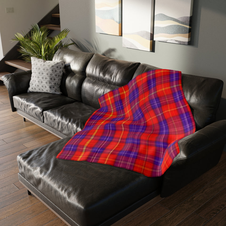 34CB  Colorful Plaid Blanket
