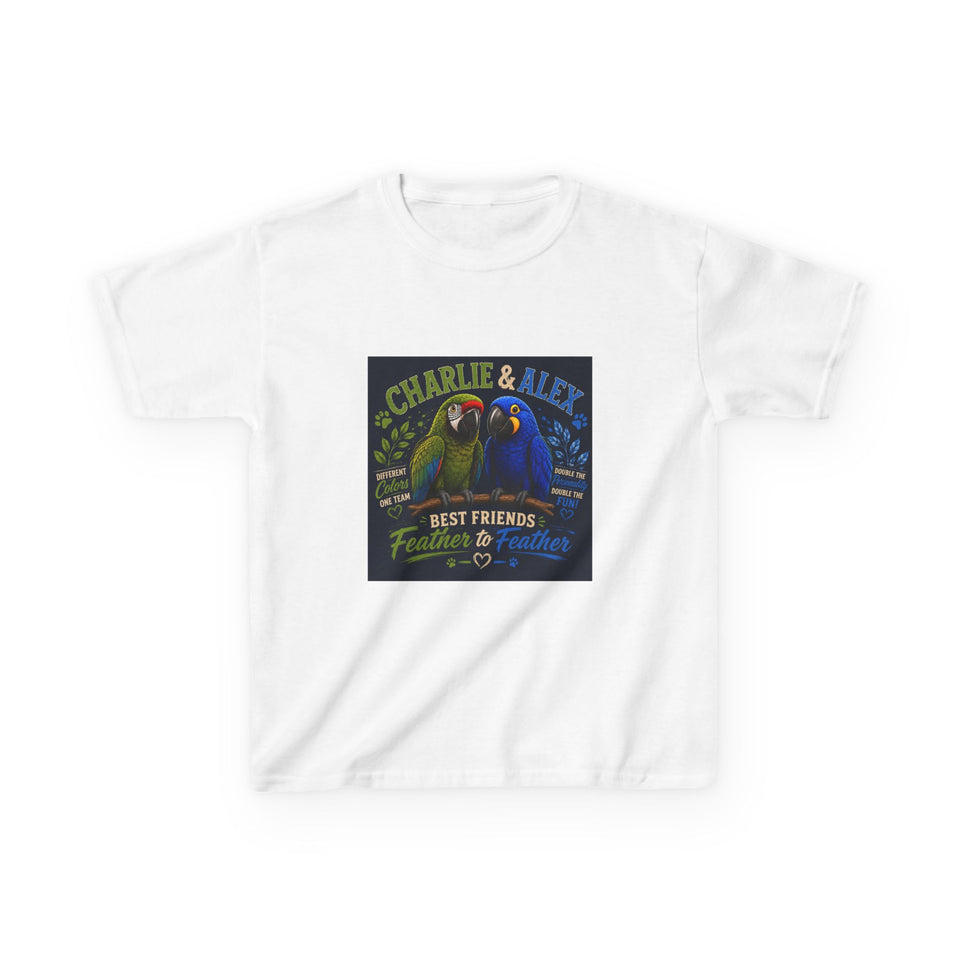 Charlie & Alex Kids T-Shirt – Best Friends Feather to Feather CA25