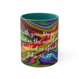 80CMSM  Colorful Marble John 14:27  Mug