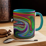 26CMSM  Colorful Marble 2 Corinthians 3:17  Mug