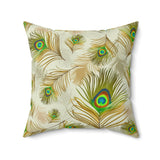 55PCF  Peacock Feather Pillow