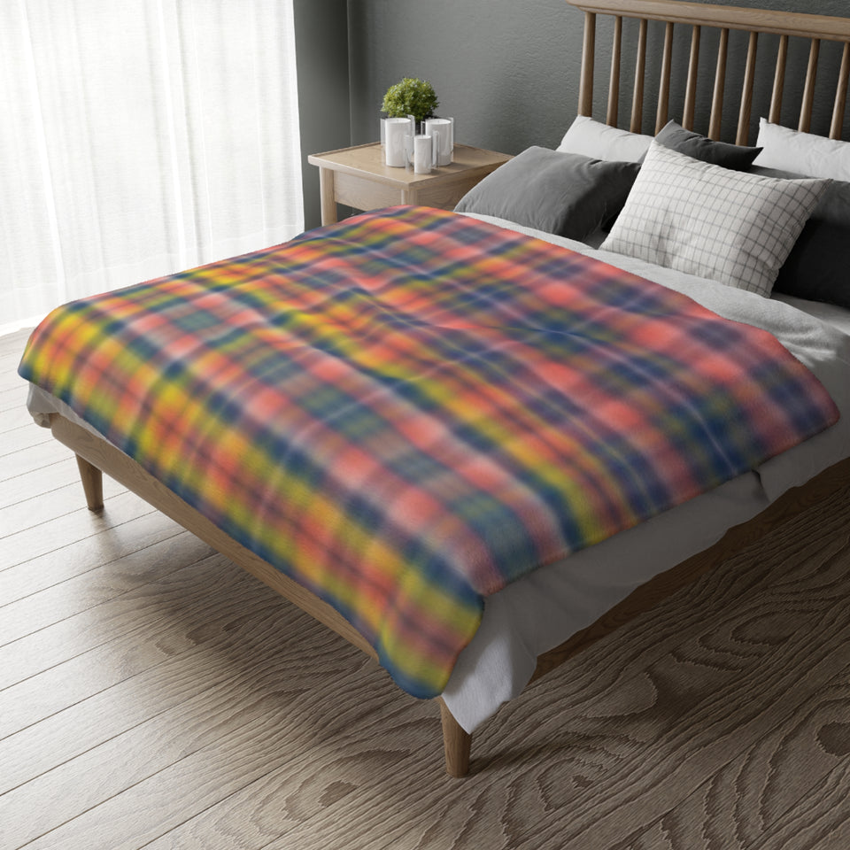 3CB  Colorful Plaid Blanket