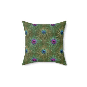 9PCF  Peacock Feather Pillow