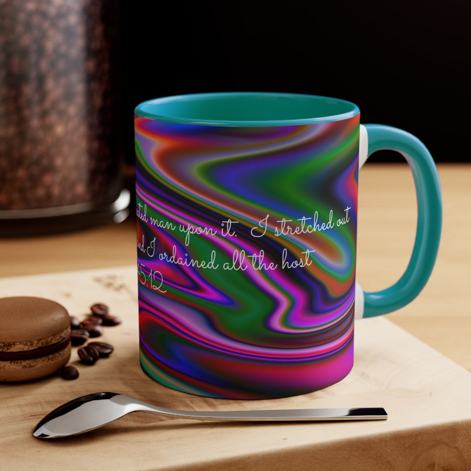 51CMSM  Colorful Marble Isaiah 45:12  Mug