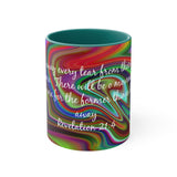 78CMSM  Colorful Marble Revelation 21:4 Mug