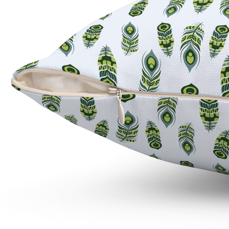 35PCF  Peacock Feather Pillow