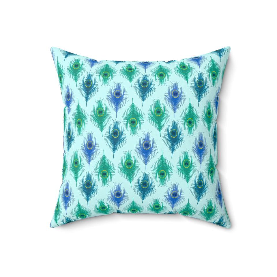 32PCF  Peacock Feather Pillow