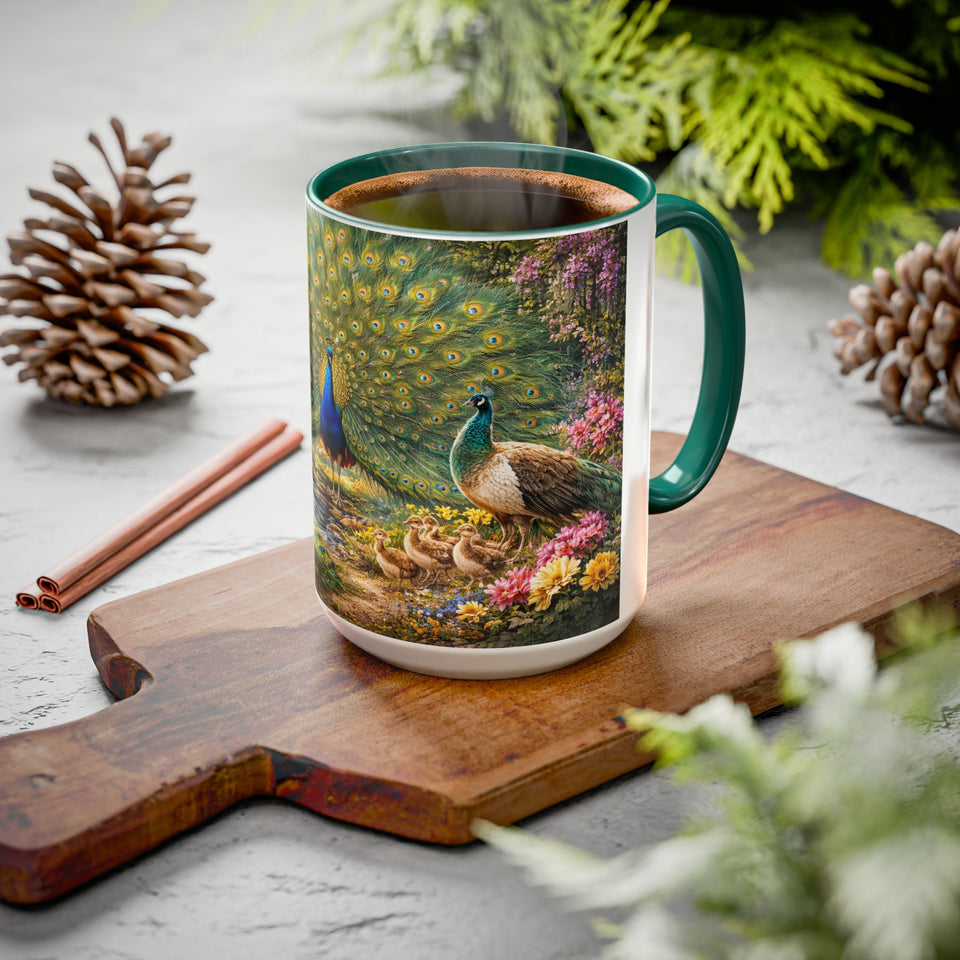 AM18  Peacock Garden Mug