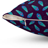 54PCF  Peacock Feather Pillow