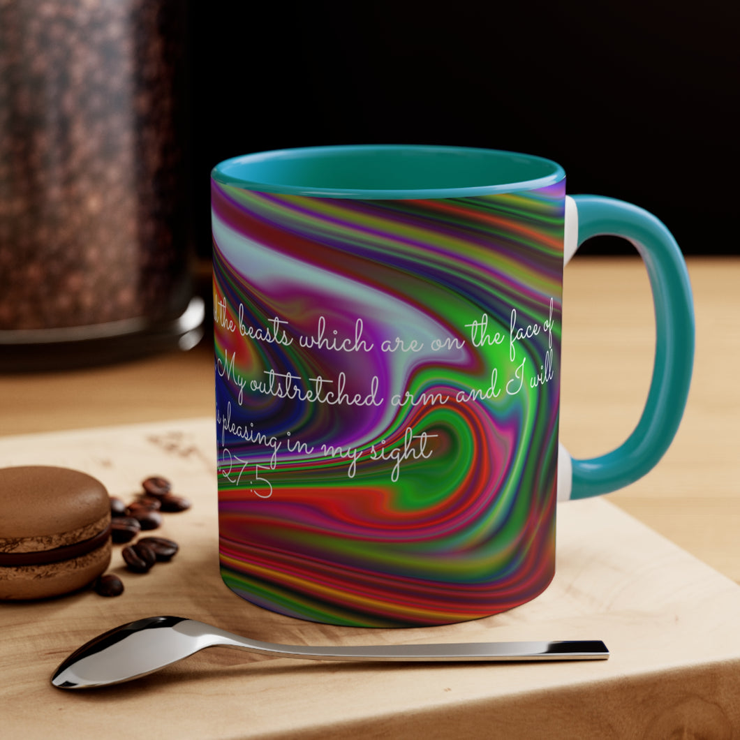 53CMSM  Colorful Marble Jeremiah 27:5  Mug