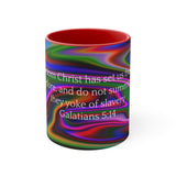 29CMSM  Colorful Marble Galatians 5:14 Mug