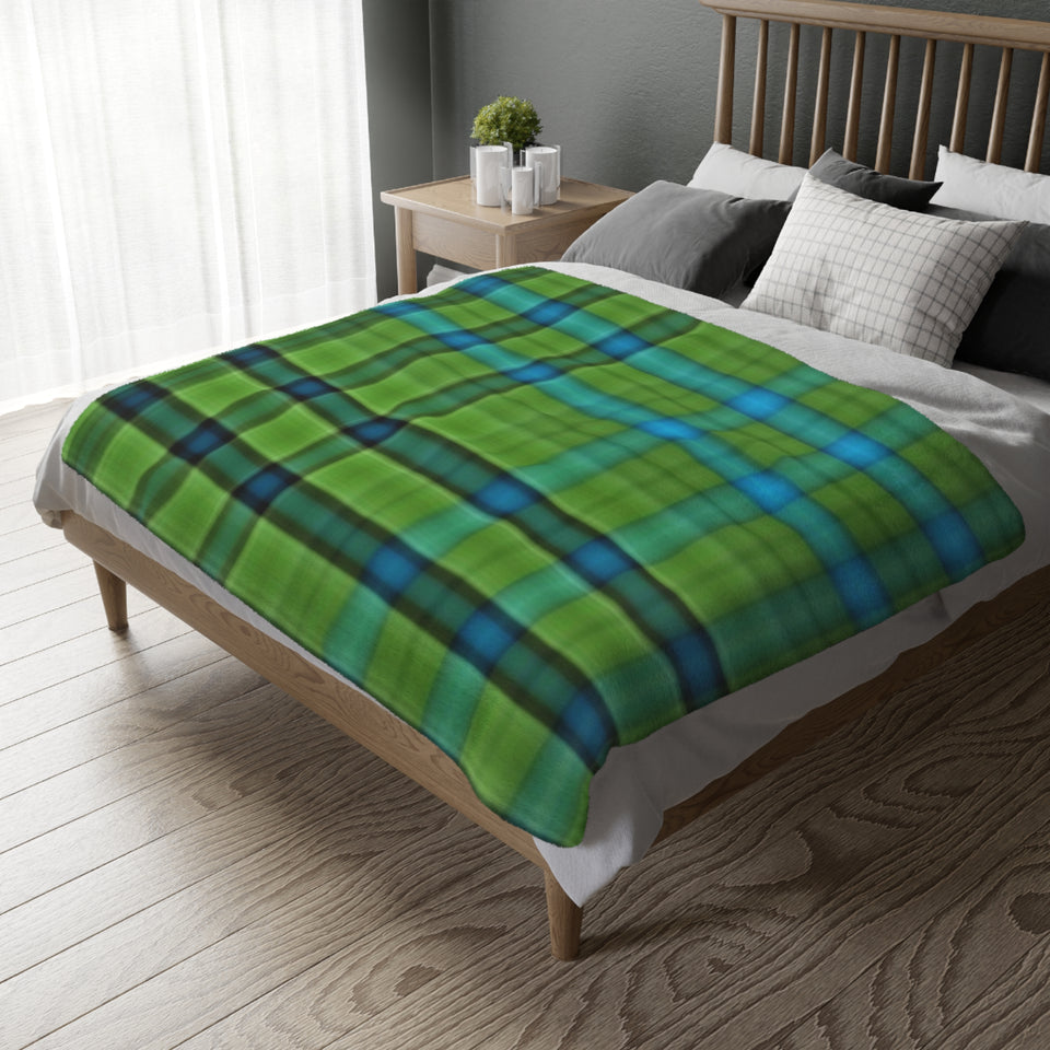 25CB  Colorful Plaid Blanket