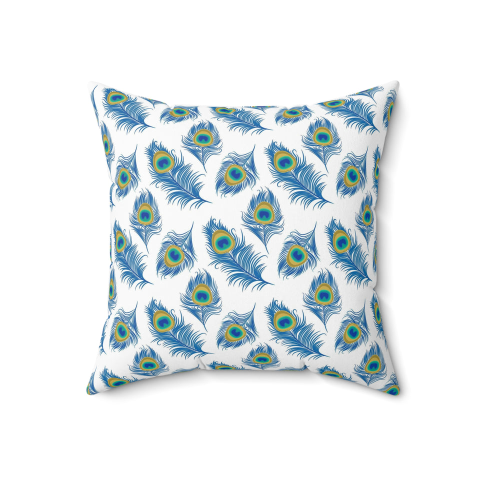 17PCF  Peacock Feather Pillow