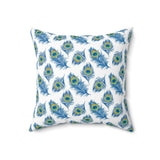 17PCF  Peacock Feather Pillow