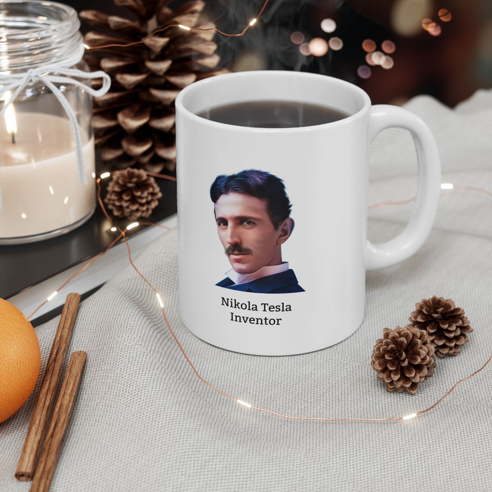 13NTQM  Nikola Tesla Historical Quote mug