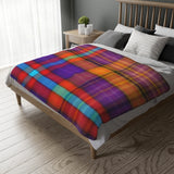 37CB  Colorful Plaid Blanket