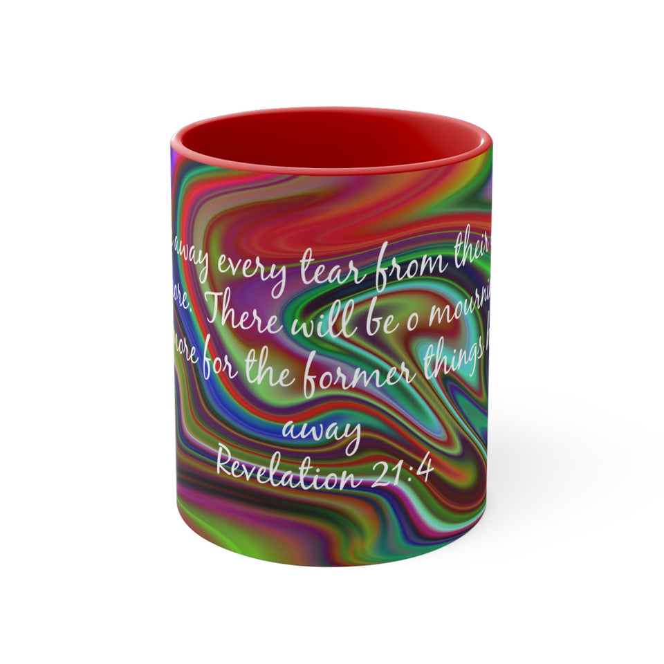 78CMSM  Colorful Marble Revelation 21:4 Mug