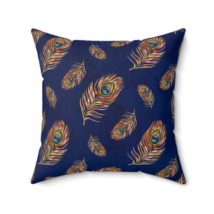 33PCF  Peacock Feather Pillow