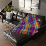49CB  Colorful Plaid Blanket