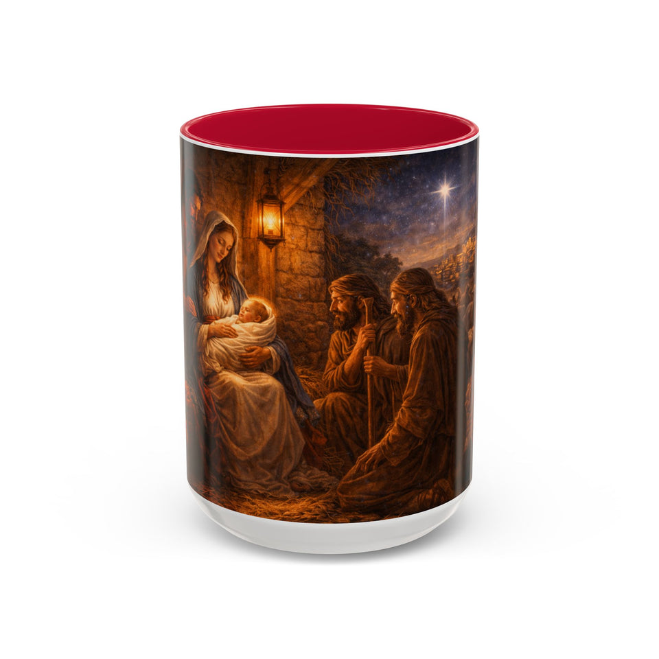 BSM48 Shepherds Visiting Baby Jesus Mug