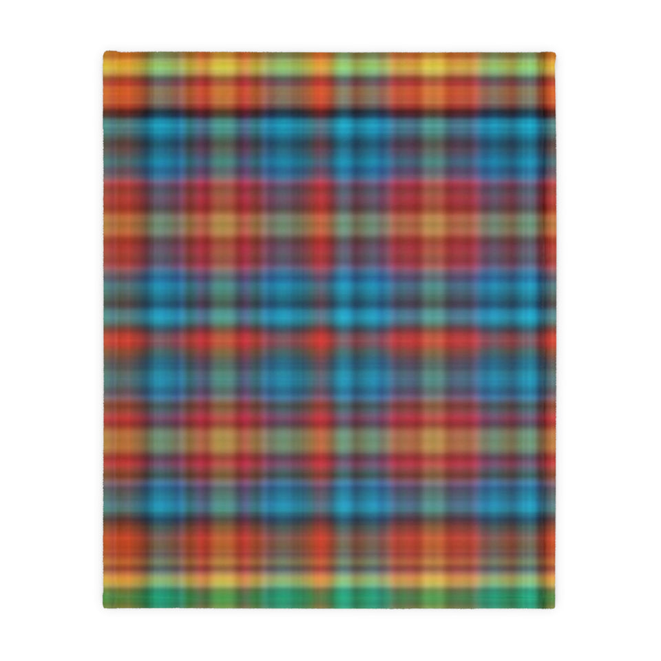 60CB  Colorful Plaid Blanket