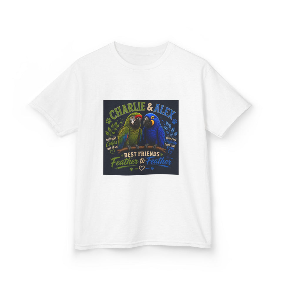 Charlie & Alex Kids T-Shirt – Best Friends Feather to Feather CA25