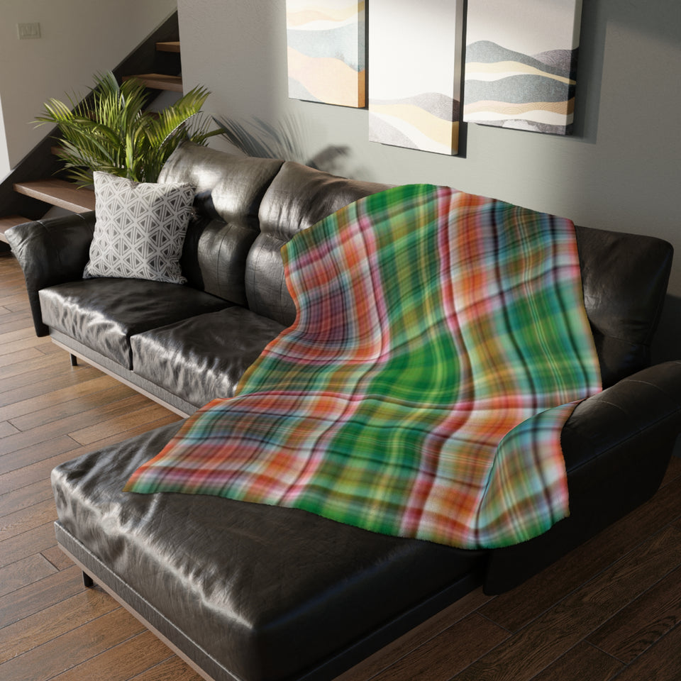 43CB  Colorful Plaid Blanket