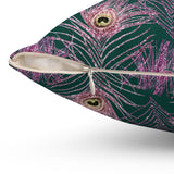 2PCF  Peacock Feather Pillow