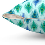 32PCF  Peacock Feather Pillow