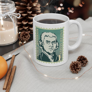 1TJSM Thomas Jefferson US Stamp mug