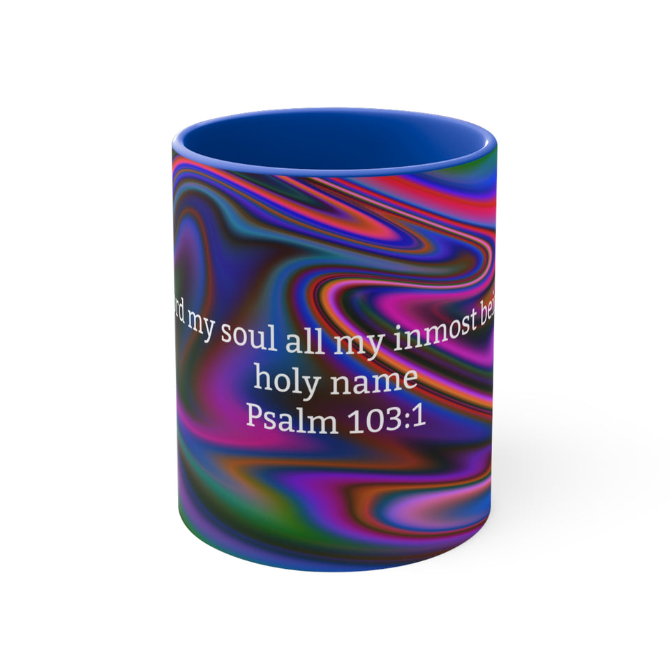 46CMSM  Colorful Marble Psalms 103:1 Mug