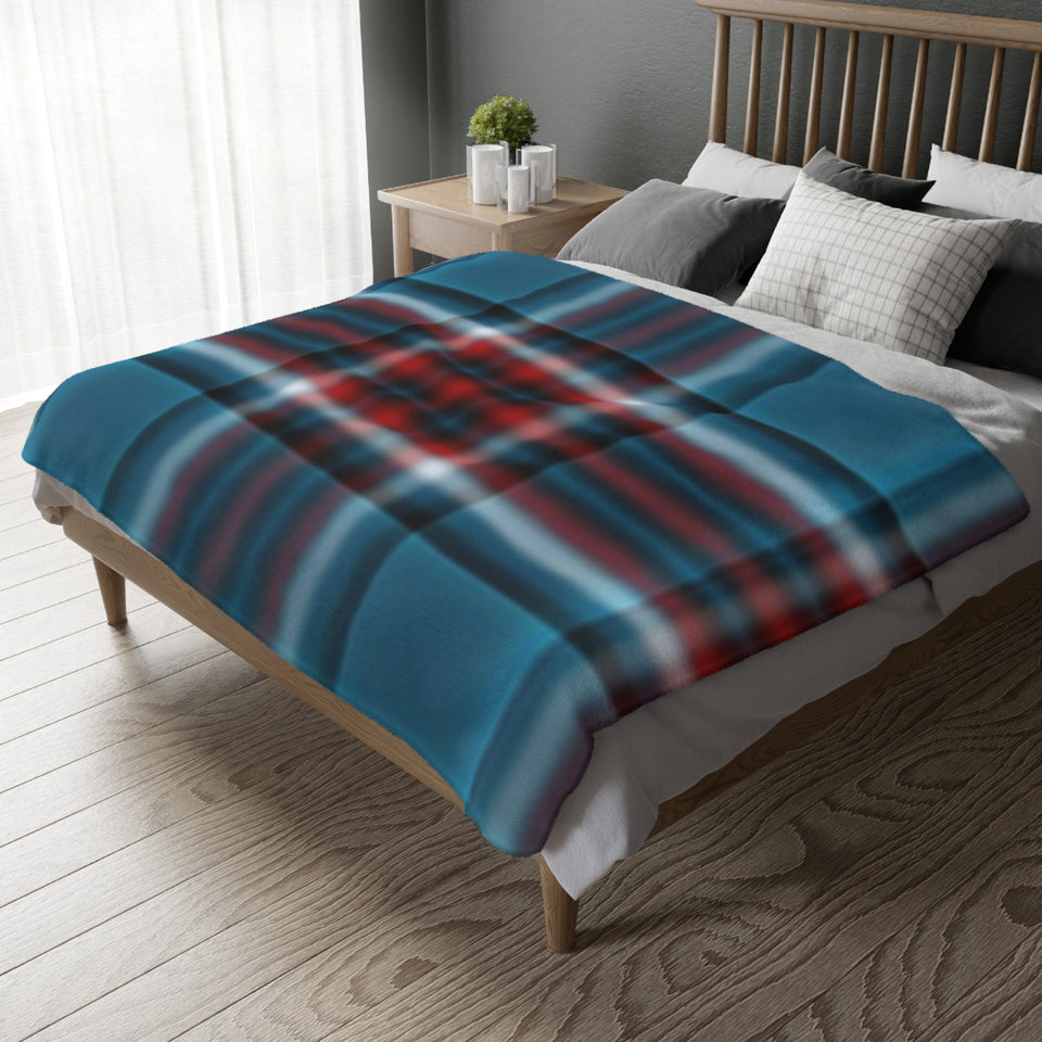 55CB  Colorful Plaid Blanket