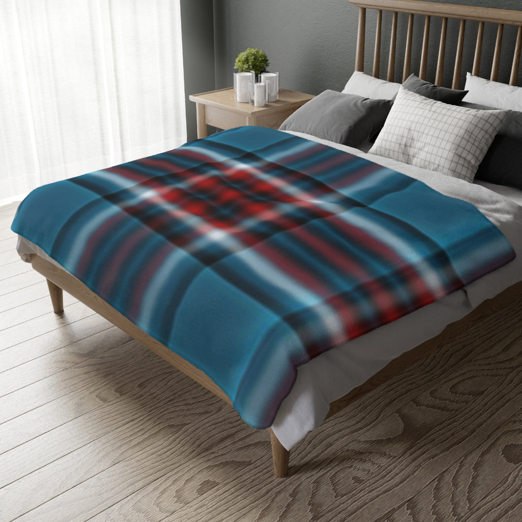 55CB  Colorful Plaid Blanket