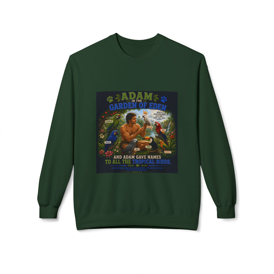 Charlie & Alex – Adam in the Garden of Eden Christian Sweatshirt CA18