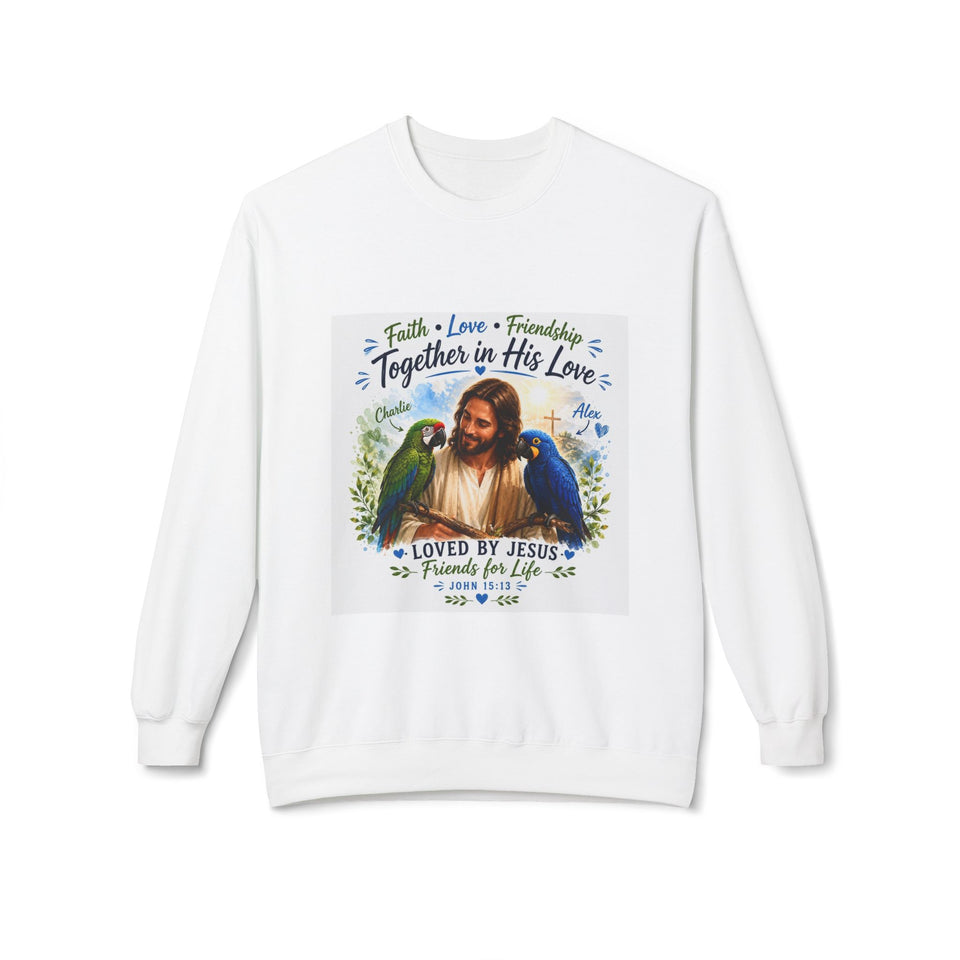 Charlie & Alex with Jesus – Together in His Love Christian Sweatshirt CA23
