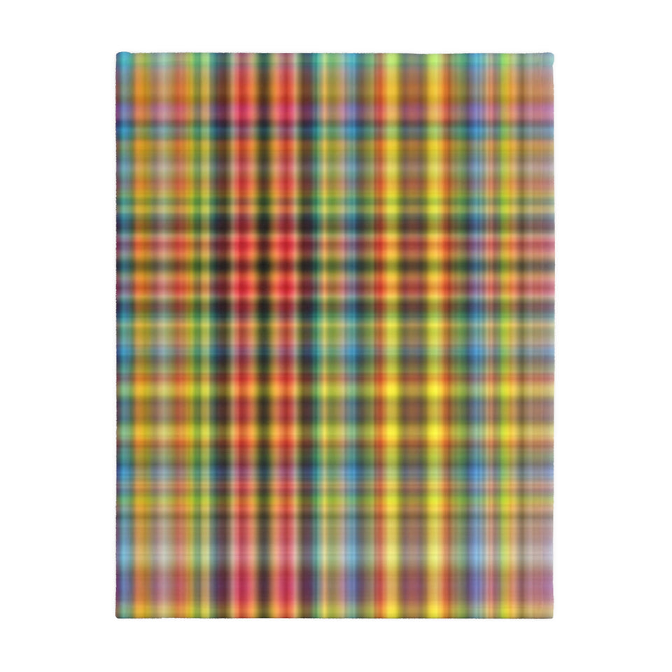 59CB  Colorful Plaid Blanket
