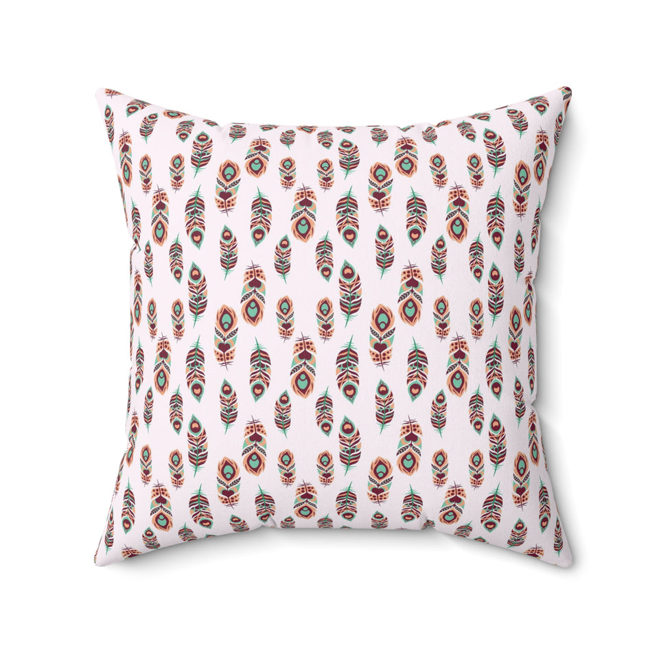 37PCF  Peacock Feather Pillow
