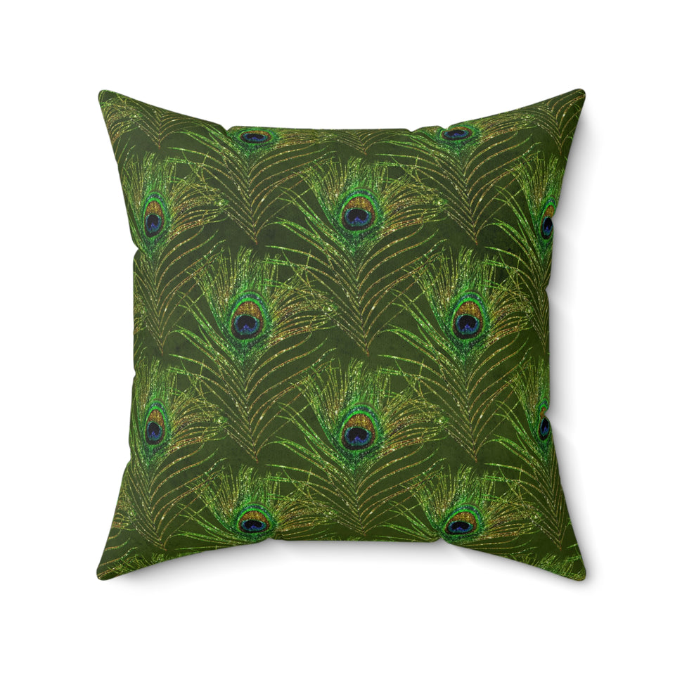 6PCF  Peacock Feather Pillow