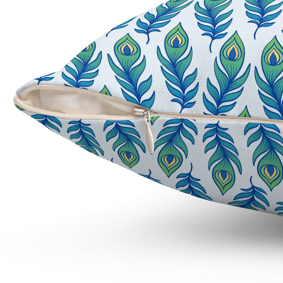 30PCF  Peacock Feather Pillow