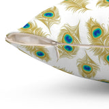 16PCF  Peacock Feather Pillow