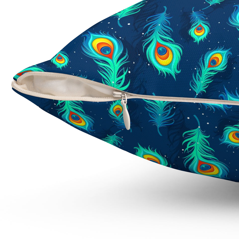 65PCF  Peacock Feather Pillow